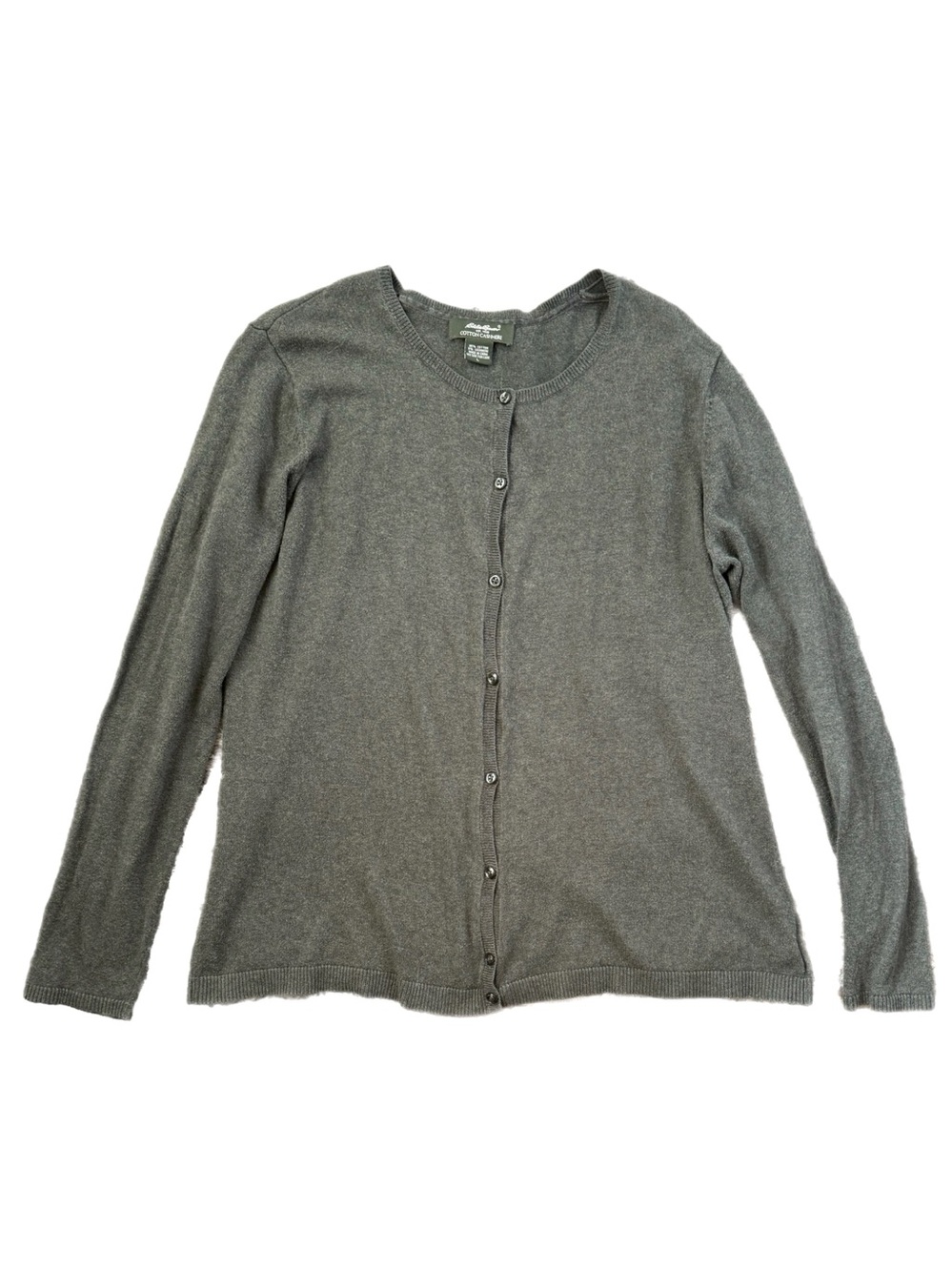 Eddie Bauer Cotton Cashmere Button Up Sweater